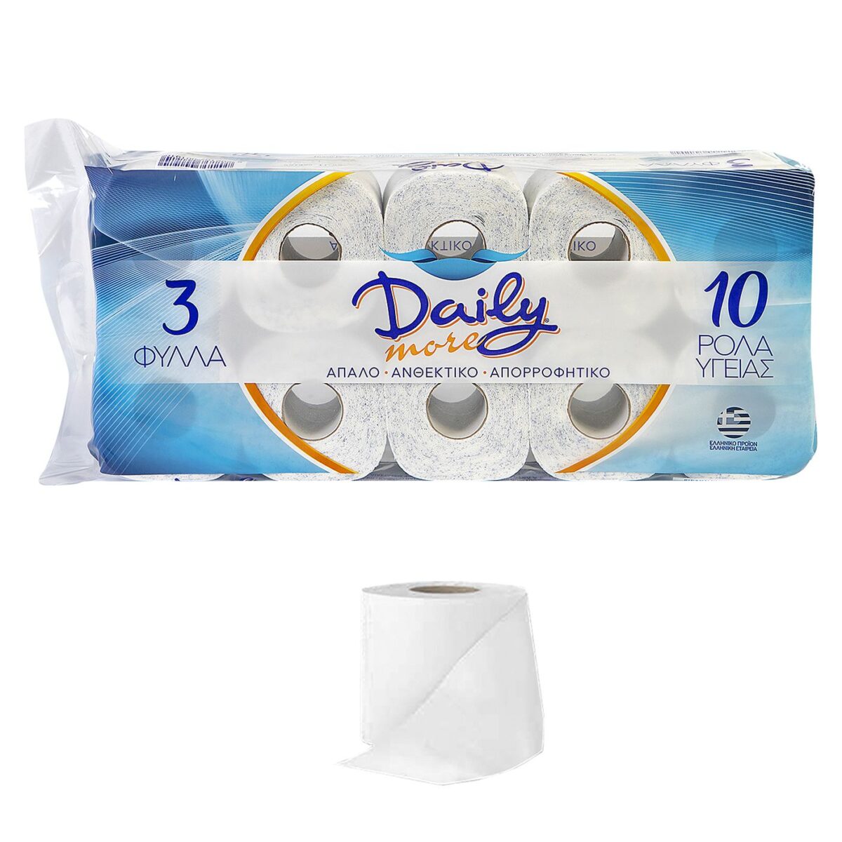 Χαρτί Υγείας Daily new πακ=10 Ρολά 3φ 17.3m 82g Daily-ΠΑΚ(9) - Image 1
