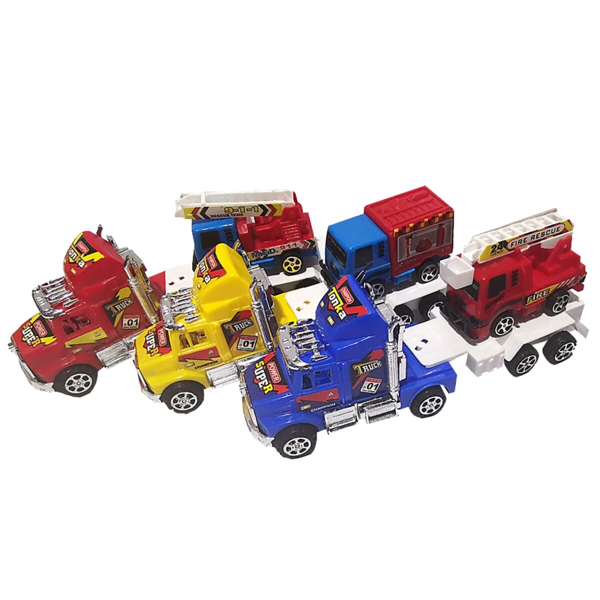 Νταλίκα friction με όχημα γερανό 24x10x7cm ToyMarkt 902100-ΤΕΜ(1) - Image 1