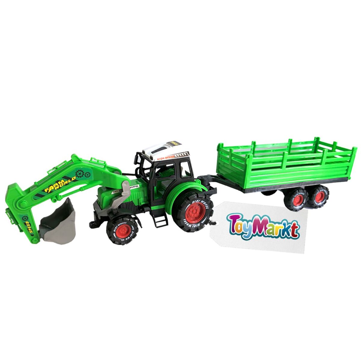 ΤΡΑΚΤΕΡ-ΕΚΣΚΑΦΕΑΣ FRICTION & ΡΥΜΟΥΛΚΑ 57x13x13cm ToyMarkt 902132 - Image 2