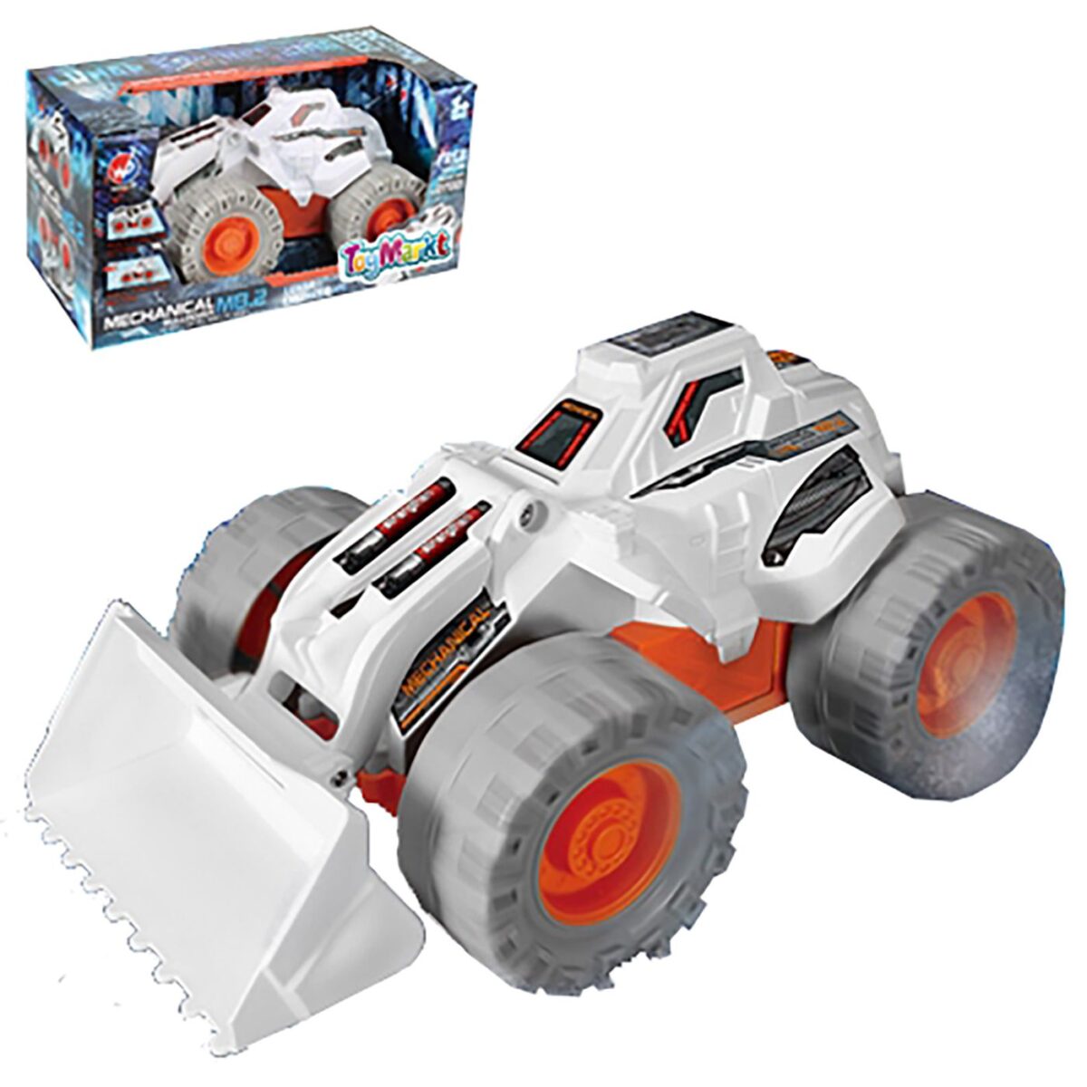 Μπουλντόζα μεγάλες ρόδες friction 28x14x16cm ToyMarkt 902231-ΤΕΜ(1) - Image 1
