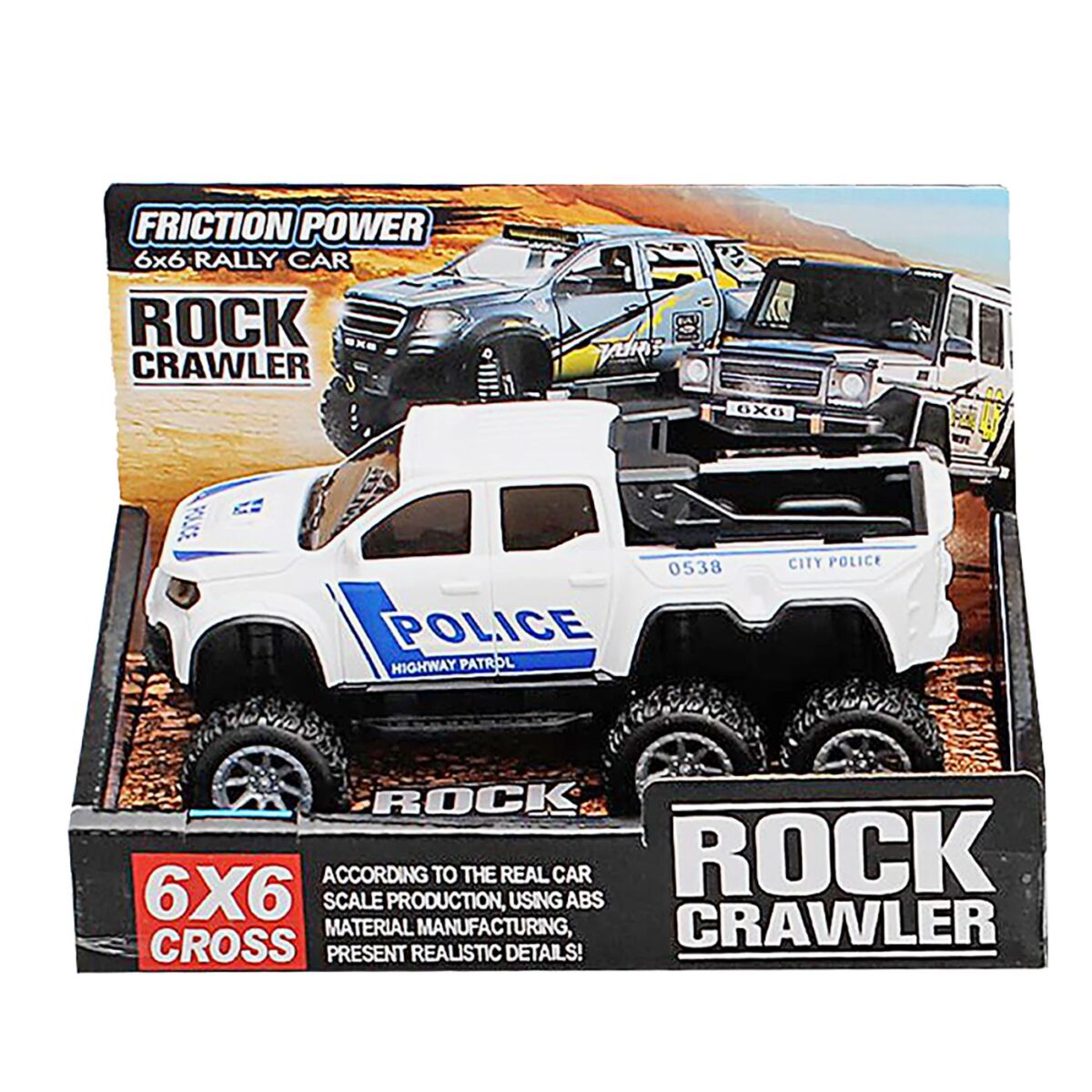 PICK UP POLICE 6x6 FRICTION 16x11x9cm ToyMarkt 902305-ΤΕΜ(1) - Image 2