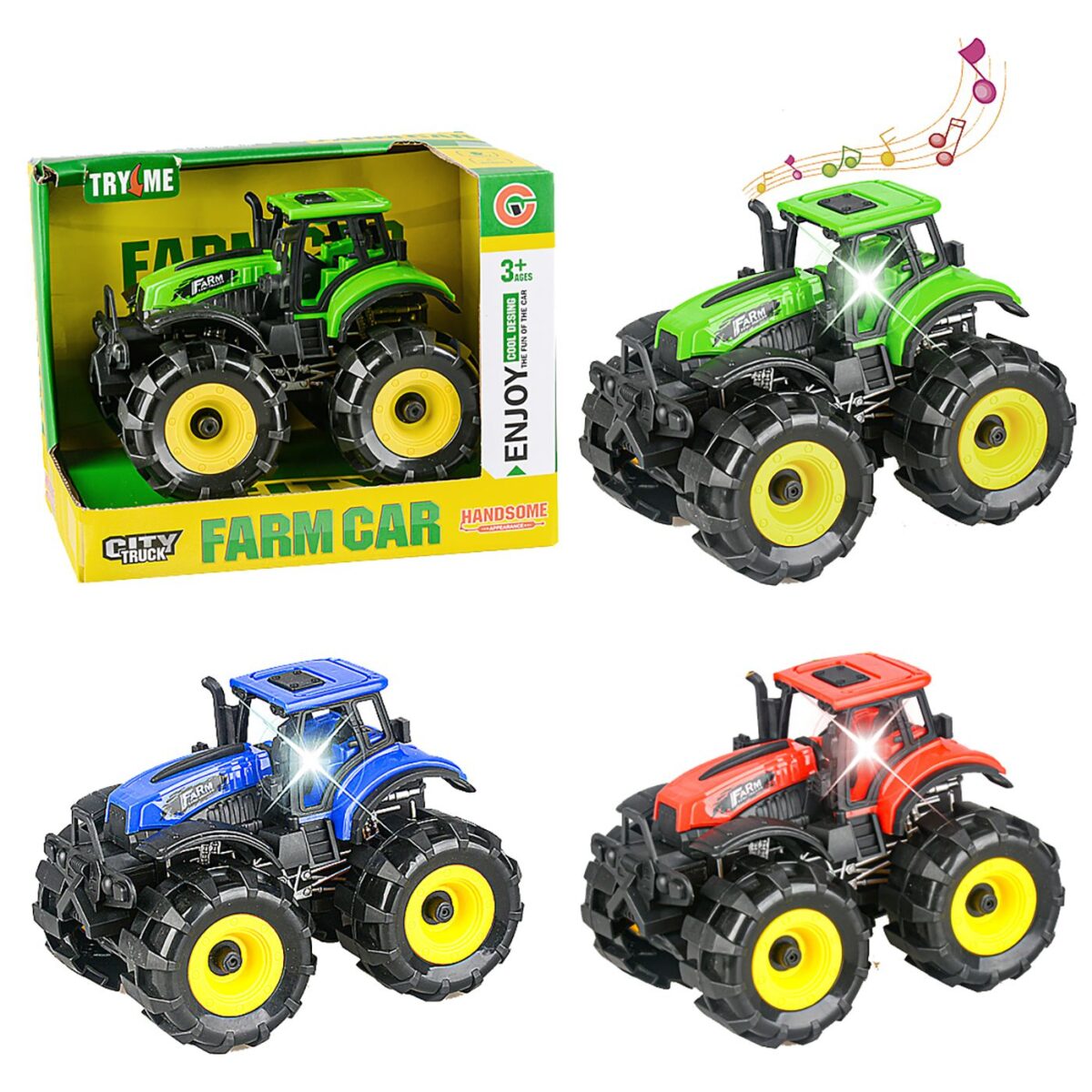 ΤΡΑΚΤΕΡ FRICTION ΜΕ ΦΩΣ & ΗΧΟ ΣΕ ΚΟΥΤΙ 17x14x11cm ToyMarkt 902308-ΤΕΜ(1) - Image 1