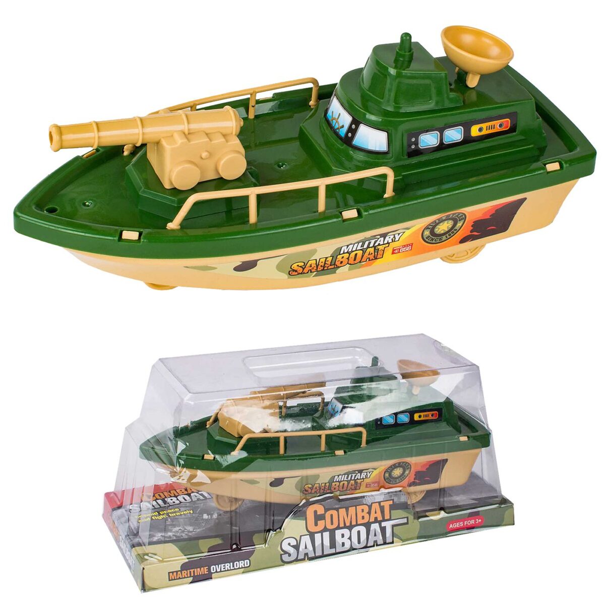 Στρατιωτικό Πλοιάριο Friction 29x13x12cm ToyMarkt 902372-ΤΕΜ(1) - Image 1