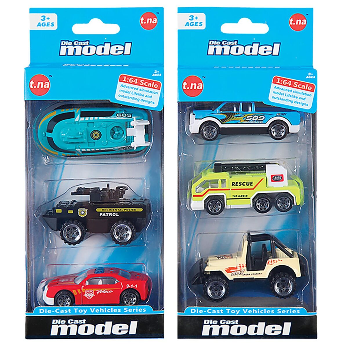 ΣΕΤ 3 ΤΕΜ ΜΕΤΑΛΛΙΚΑ ΟΧΗΜΑΤΑ FREE WHEELS 9x21cm ToyMarkt 913103-ΤΕΜ(1) - Image 1