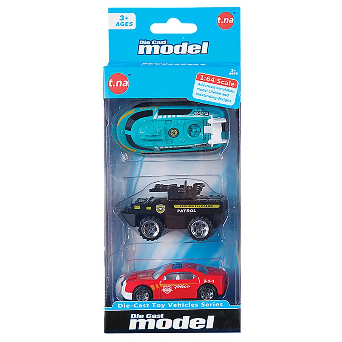 ΣΕΤ 3 ΤΕΜ ΜΕΤΑΛΛΙΚΑ ΟΧΗΜΑΤΑ FREE WHEELS 9x21cm ToyMarkt 913103-ΤΕΜ(1) - Image 2