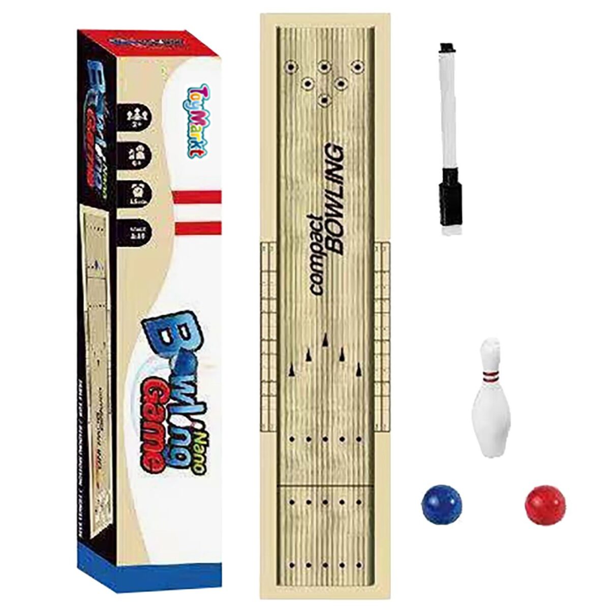 ΜΠΟΟΥΛΙΝΓΚ ΤΥΛΙΓΜΕΝΟ ΣΕ ΚΟΥΤΙ 37x7x7cm ToyMarkt 913114-ΤΕΜ(1) - Image 1