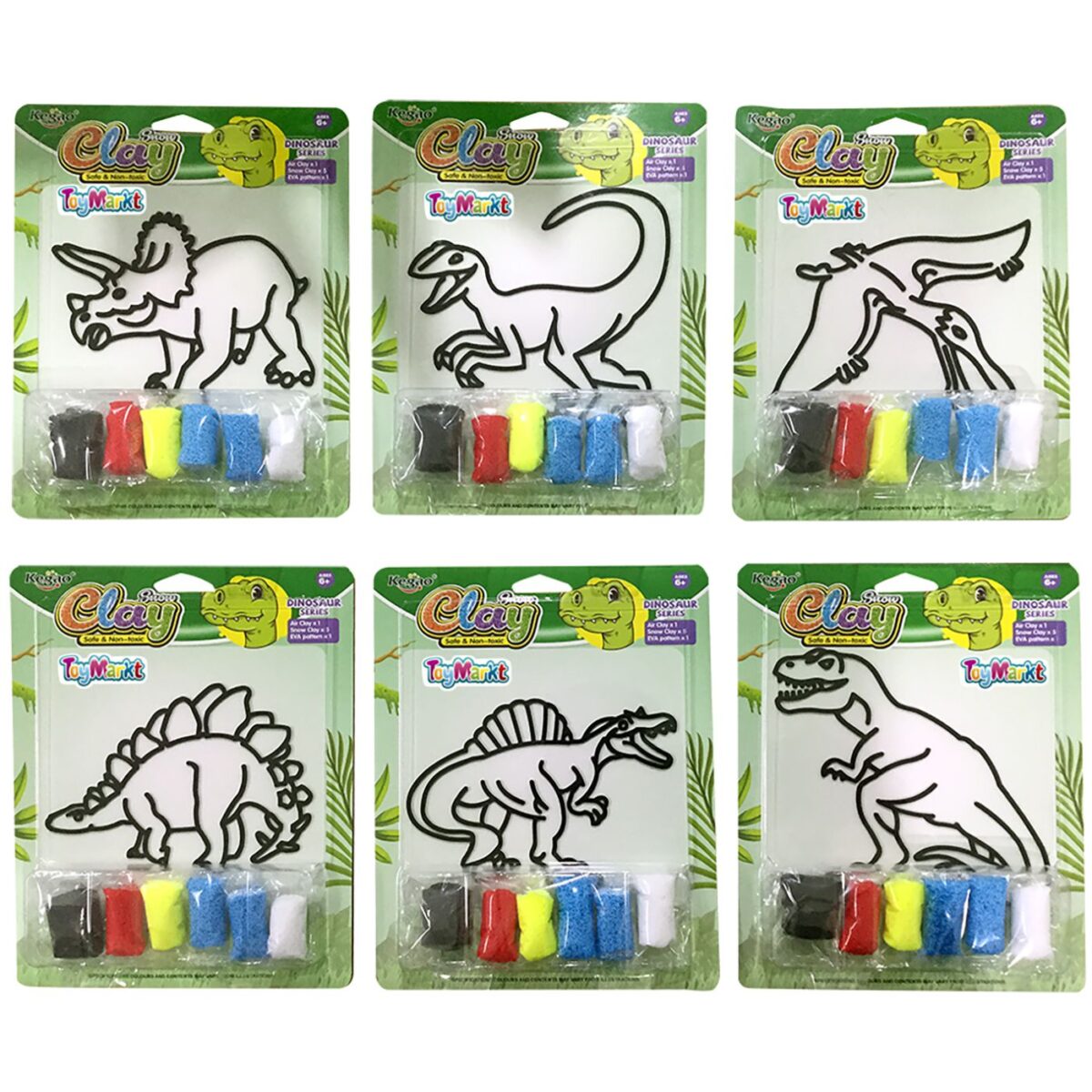 ΣΕΤ ΠΛΑΣΤΕΛΙΝΗΣ ΔΕΙΝΟΣΑΥΡΑΚΙΑ 19x24x3cm ToyMarkt 913115-ΤΕΜ(1) - Image 1