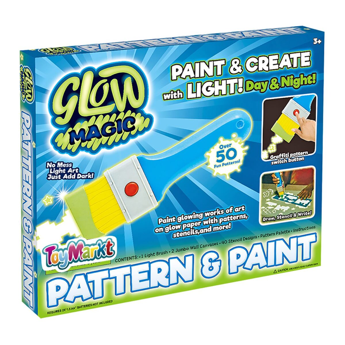 PATTERN PAINTER ΠΙΝΕΛΟ ΜΠΑΤΑΡΙΑΣ, ΦΩΣΦΟΡΙΖΕΙ ΣΤΟ ΣΚΟΤΑΔΙ 30x25x3cm ToyMarkt 913197-ΤΕΜ(1) - Image 1