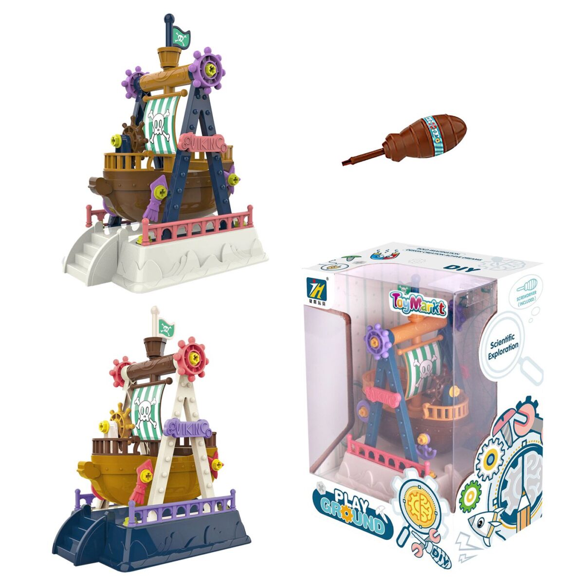 ΠΕΙΡΑΤΙΚΟ ΚΑΡΑΒΙ DIY 15x21x10cm ToyMarkt 913212-ΤΕΜ(1) - Image 1