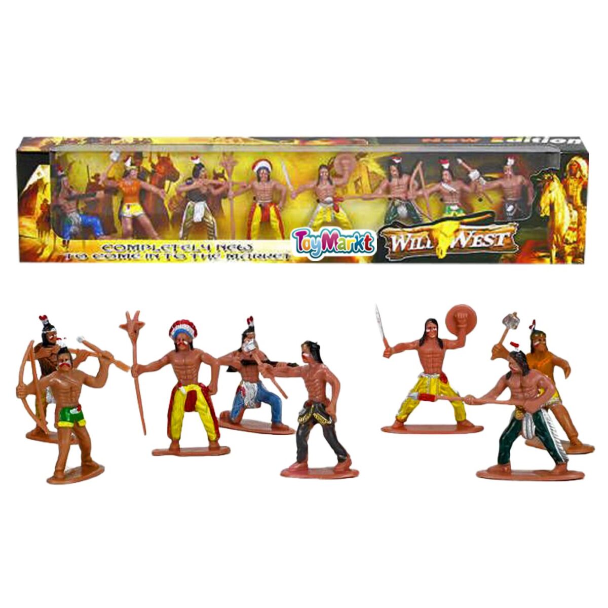 8 ΙΝΔΙΑΝΟΙ ΣΕ ΜΑΚΡΟΣΤΕΝΟ ΚΟΥΤΙ 39x8x3cm ToyMarkt 913270-ΤΕΜ(1) - Image 1