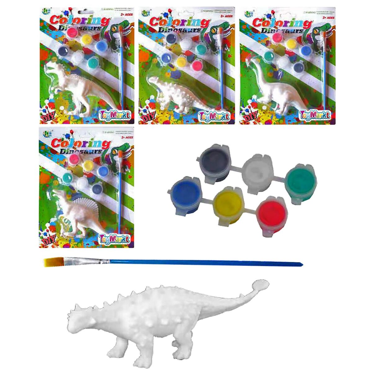 ΣΕΤ ΧΡΩΜΑΤΙΣΜΟΥ ΔΕΙΝΟΣΑΥΡΟΣ & 6 ΧΡΩΜΑΤΑ 18x23cm ToyMarkt 913315-ΤΕΜ(1) - Image 1