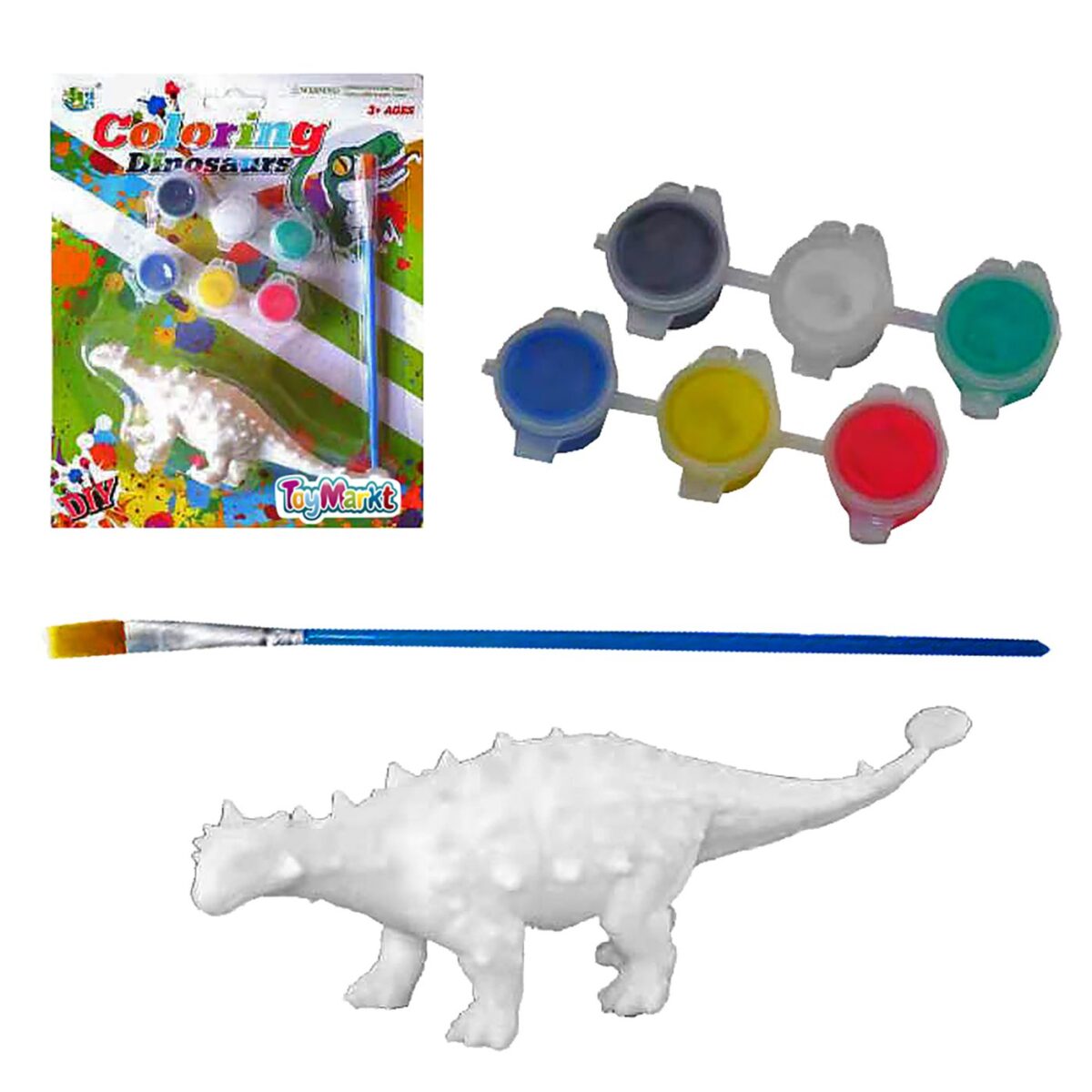 ΣΕΤ ΧΡΩΜΑΤΙΣΜΟΥ ΔΕΙΝΟΣΑΥΡΟΣ & 6 ΧΡΩΜΑΤΑ 18x23cm ToyMarkt 913315-ΤΕΜ(1) - Image 2