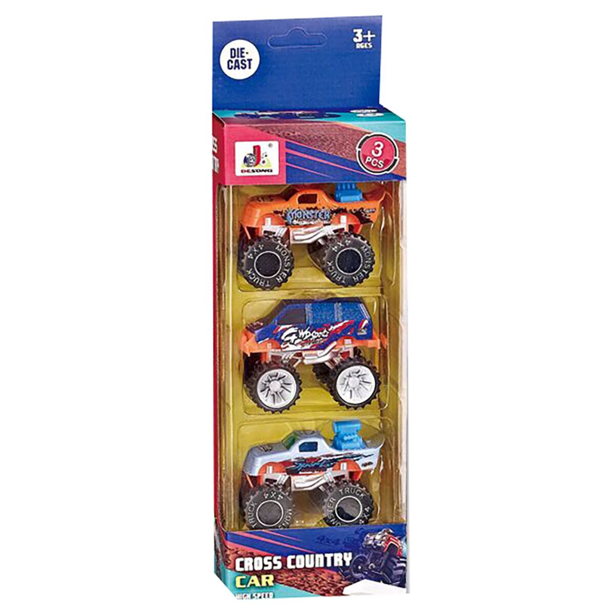 Σετ 3 μίνι αγροτικά μεγάλες ρόδες die cast metal free wheels 9x25x6cm ToyMarkt 913362-ΤΕΜ(1) - Image 2