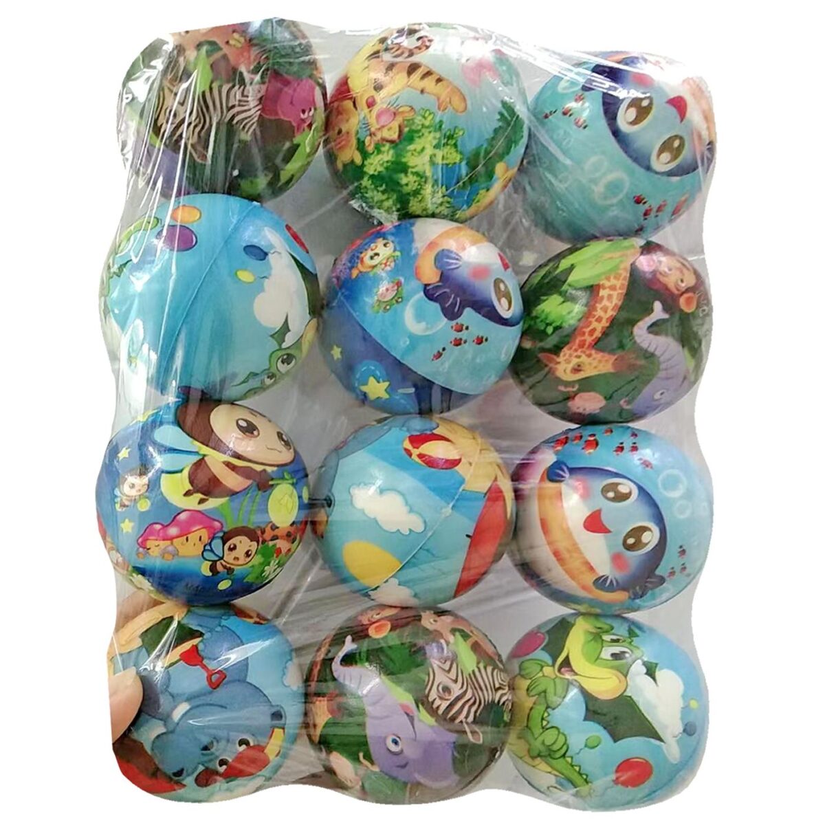 ΜΠΑΛΑΚΙ ΚΑΟΥΤΣΟΥΚ ΖΩΑΚΙΑ Φ6,5cm ToyMarkt 913374-ΤΕΜ(12) - Image 1
