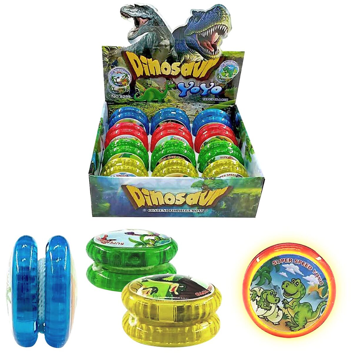 ΓΙΟΓΙΟ ΜΕ ΦΩΣ ΔΕΙΝΟΣΑΥΡΟΙ Φ5,5cm ToyMarkt 913376-ΤΕΜ(12) - Image 1