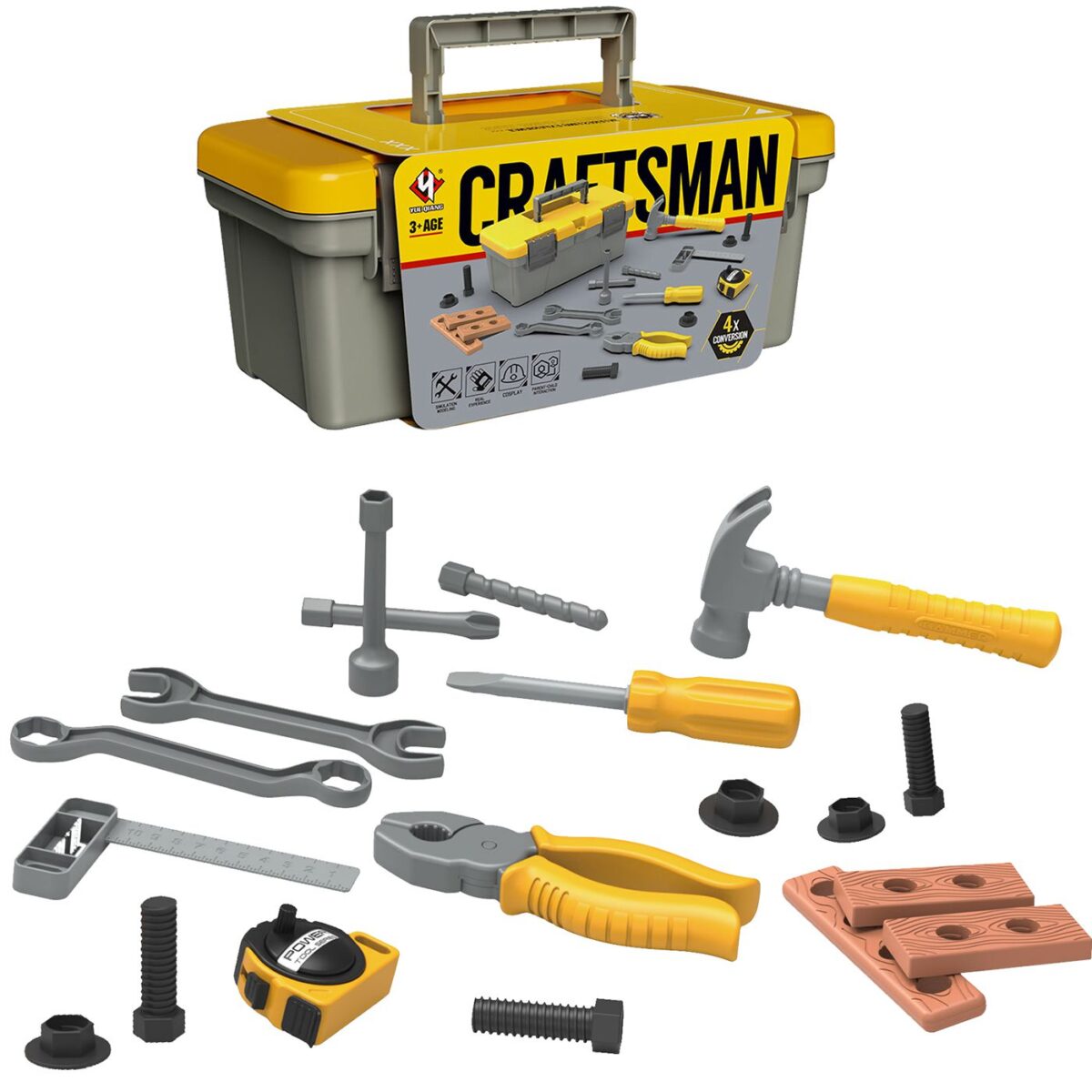 Εργαλειοθήκη craftsman 27x11x13cm ToyMarkt 913447-ΤΕΜ(1) - Image 1