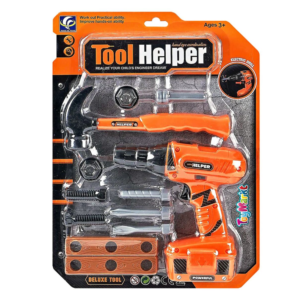 ΚΑΡΤΕΛΑ ΕΡΓΑΛΕΙΑ ΤΡΥΠΑΝΙ ΜΠΑΤΑΡΙΑΣ 28x38x6cm ToyMarkt 913494-ΤΕΜ(1) - Image 2