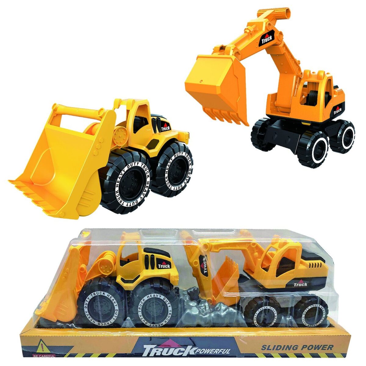 Μπουλντόζα + εκσκαφέας free wheels 41x13x12cm ToyMarkt 913554-ΤΕΜ(1) - Image 1