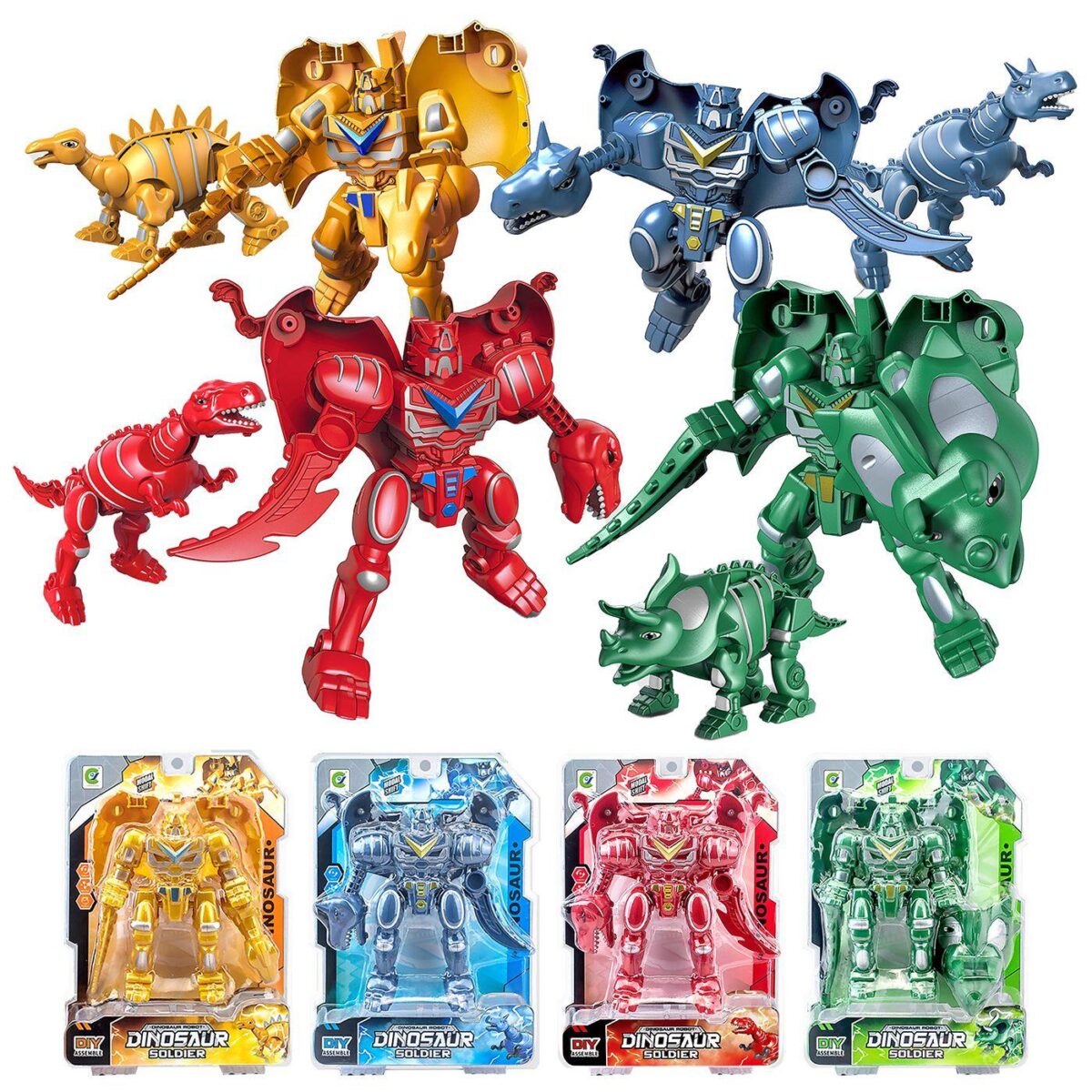 Robot-δεινόσαυρος 2 σε 1 σε καρτέλα 19x26x6cm ToyMarkt 913565-ΤΕΜ(1) - Image 1