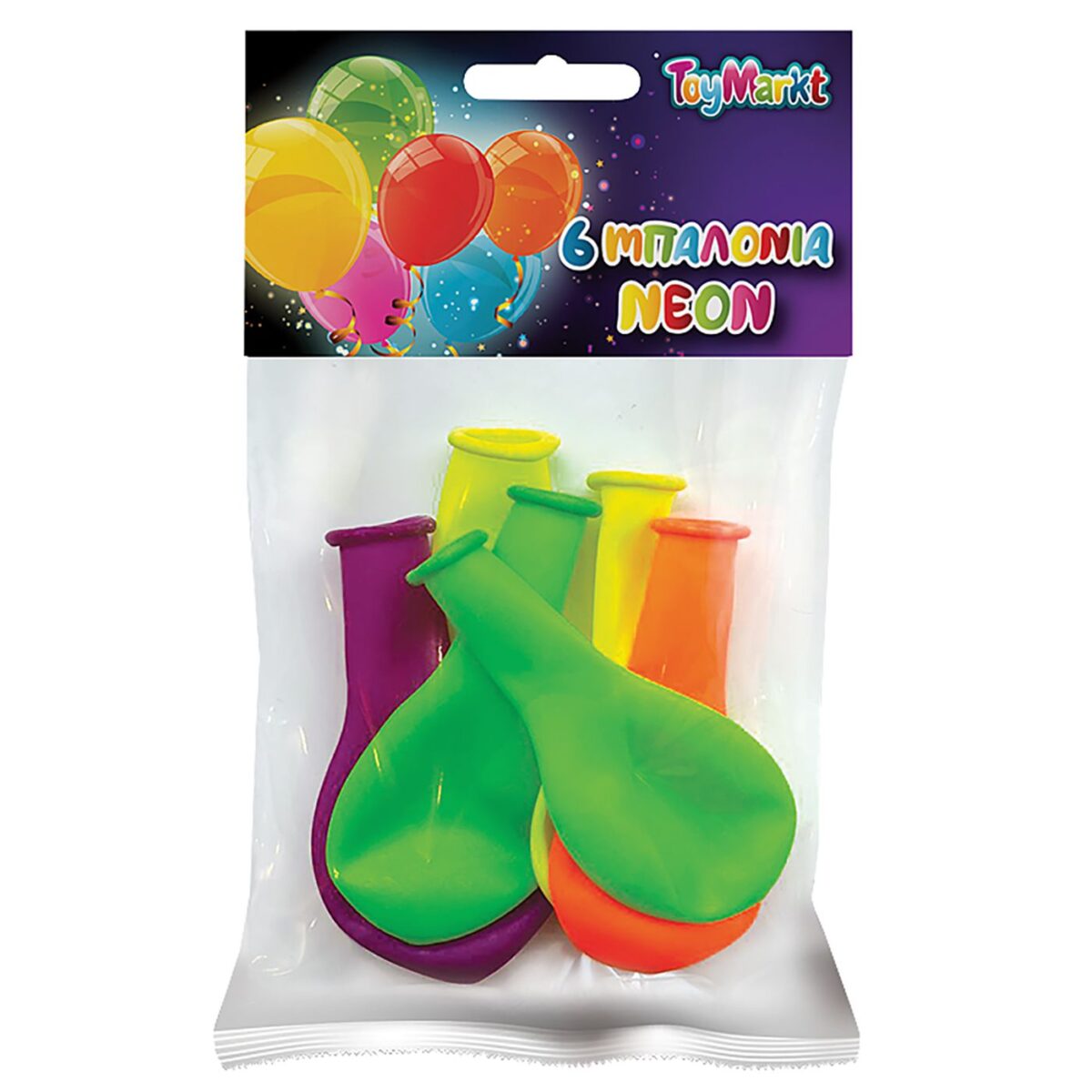Σετ 6 μπαλόνια νέον 26cm ToyMarkt 913567-ΣΕΤ(1) - Image 1