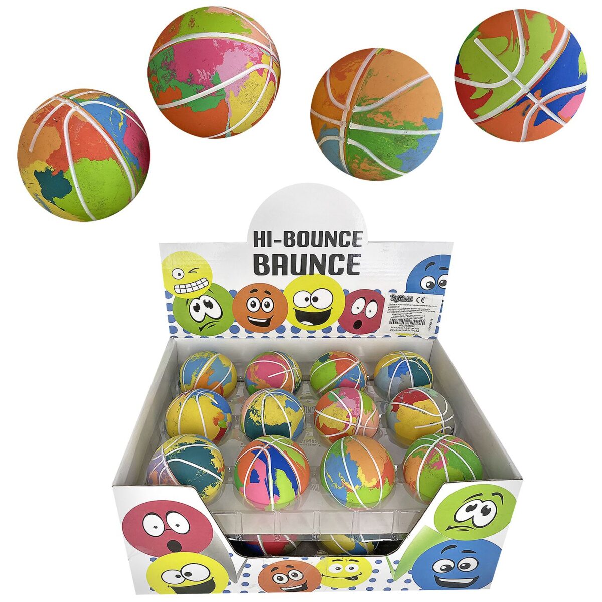 Μπαλάκι Λαστιχένιο Φουσκωτό ø6cm ToyMarkt 913583-ΤΕΜ(24) - Image 1