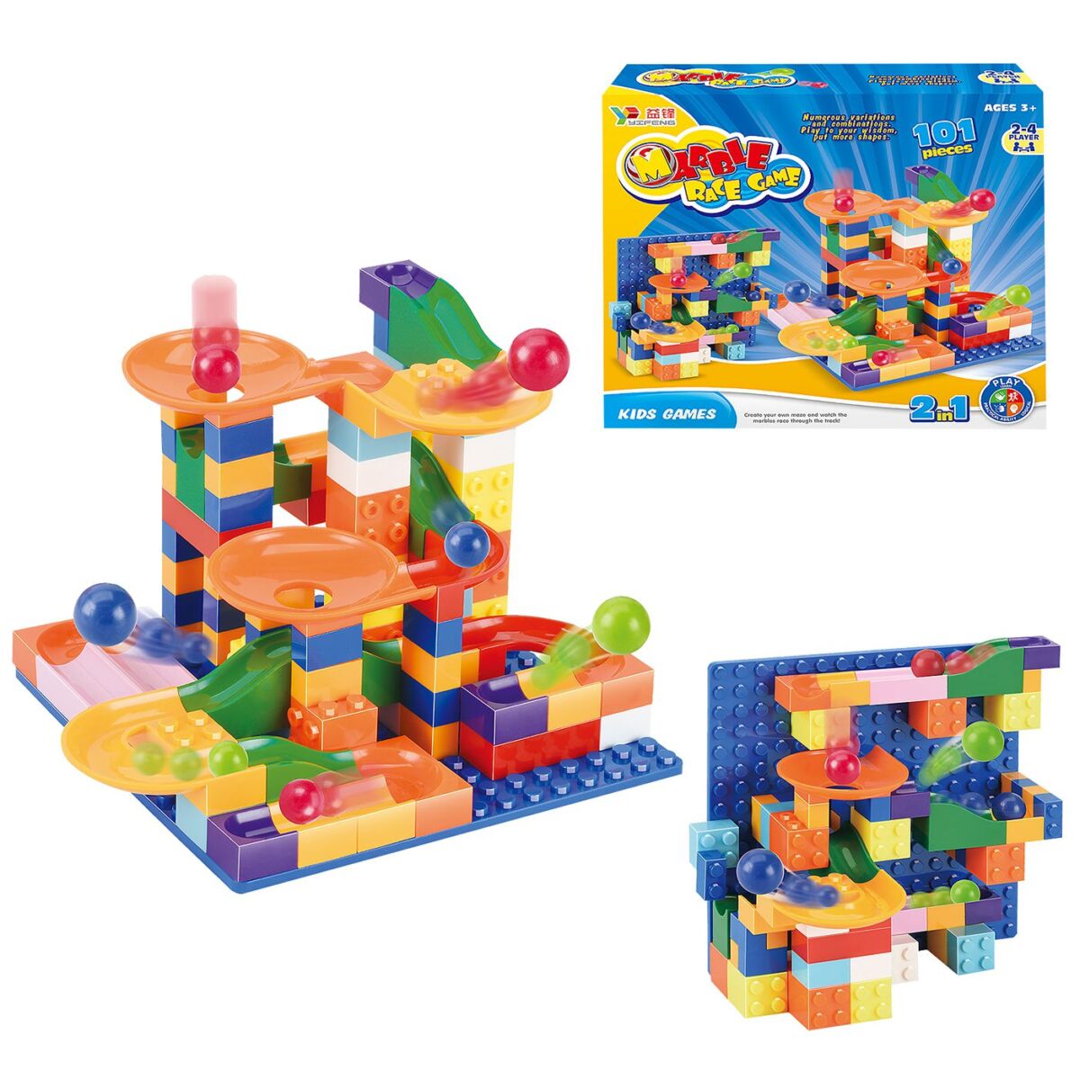 Παιχνίδι Πίστα με Μπίλιες 101 τεμ 21x19x5cm ToyMarkt 913623-ΤΕΜ(1) - Image 1