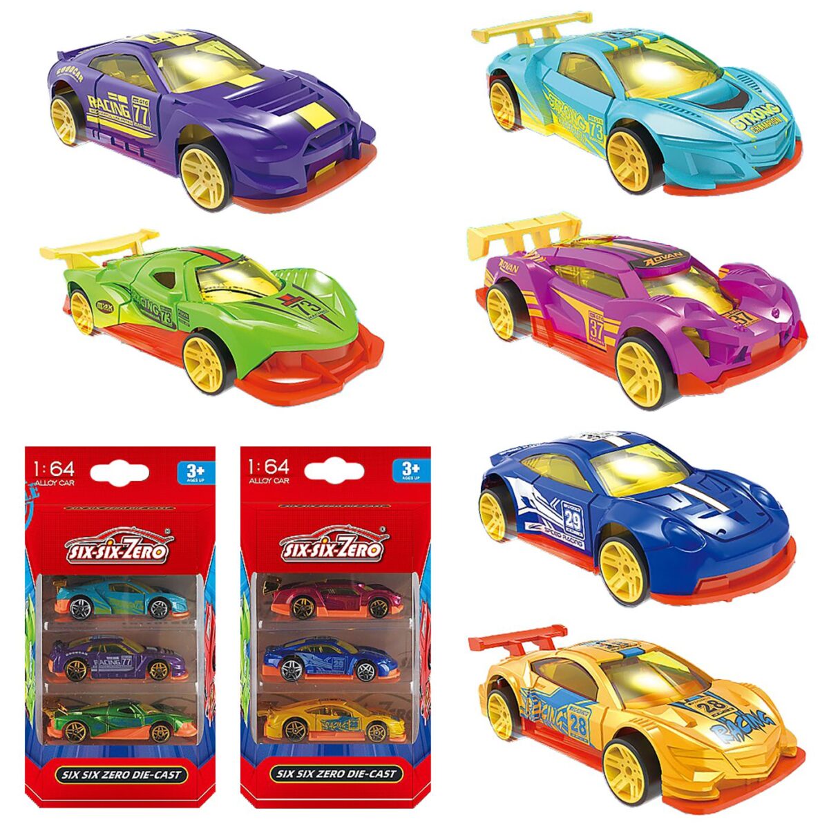 Σετ 3 Οχήματα die Cast Metal Free Wheels 10x19x3.5cm ToyMarkt 913628-ΤΕΜ(1) - Image 1