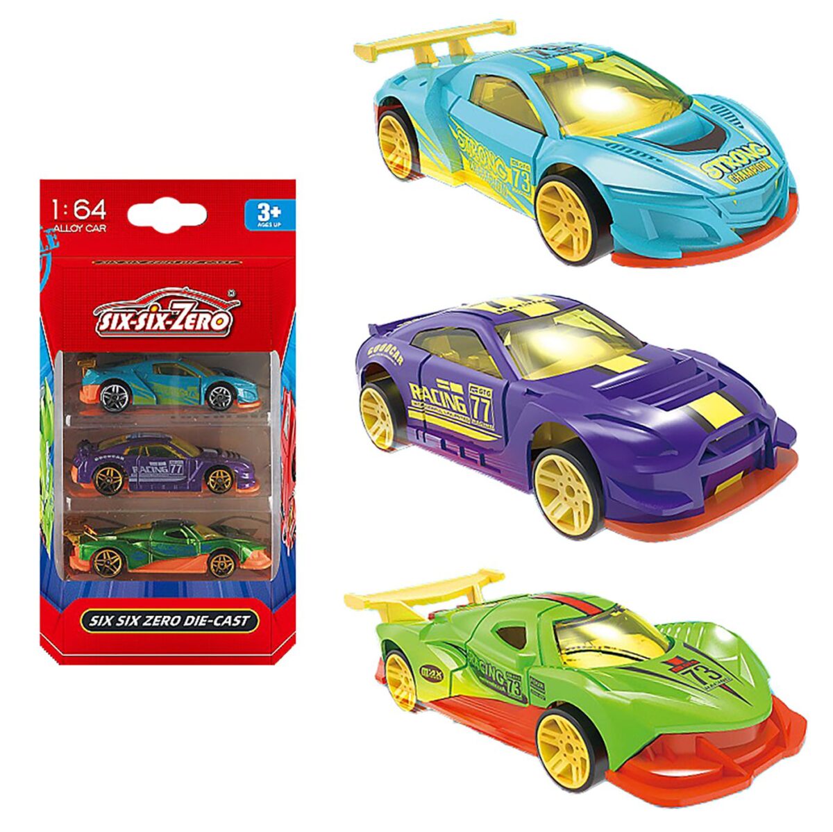Σετ 3 Οχήματα die Cast Metal Free Wheels 10x19x3.5cm ToyMarkt 913628-ΤΕΜ(1) - Image 2