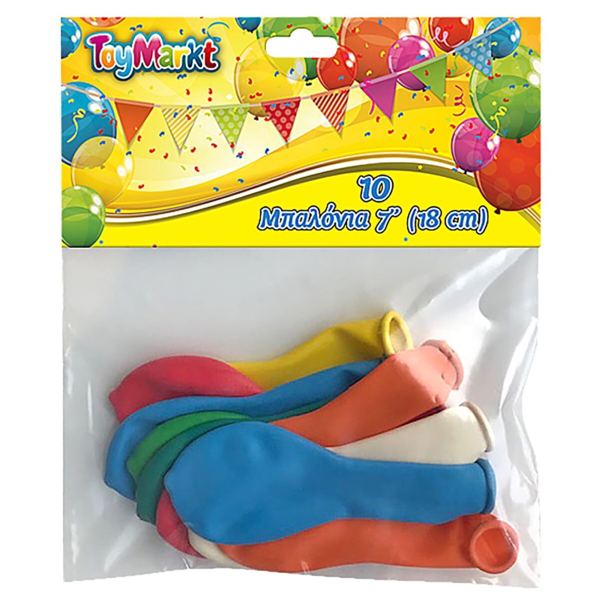 ΣΕΤ 10 ΤΕΜ ΜΠΑΛΟΝΙΑ 7" 18cm ToyMarkt 9199-ΣΕΤ(1) - Image 1