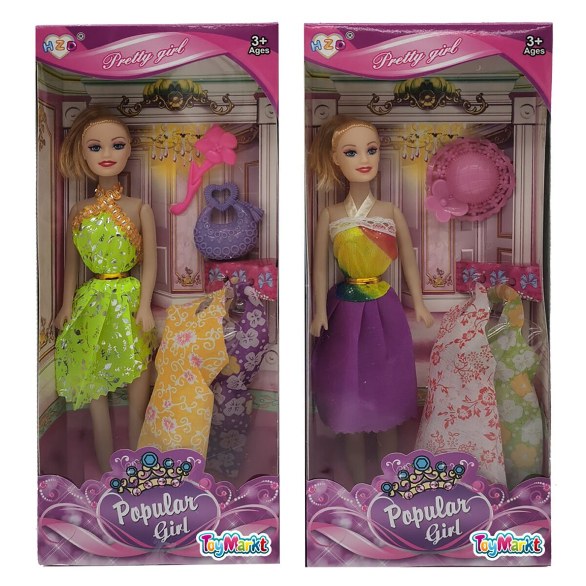 ΚΟΥΚΛΑ POPULAR GIRL & ΑΞΕΣΟΥΑΡ & ΦΟΡΕΜΑΤΑ 14x32x5cm ToyMarkt 922072-ΤΕΜ(1) - Image 1