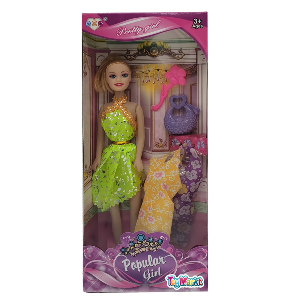 ΚΟΥΚΛΑ POPULAR GIRL & ΑΞΕΣΟΥΑΡ & ΦΟΡΕΜΑΤΑ 14x32x5cm ToyMarkt 922072-ΤΕΜ(1) - Image 2