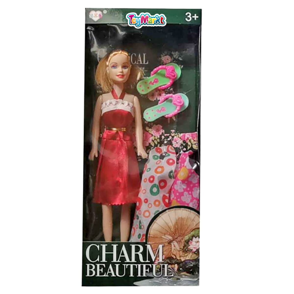 ΚΟΥΚΛΑ CHARM BEAUTIFUL ΜΕ ΑΞΕΣΟΥΑΡ & 2 ΦΟΡΕΜΑΤΑ 14x32x5cm ToyMarkt 922073-ΤΕΜ(1) - Image 2