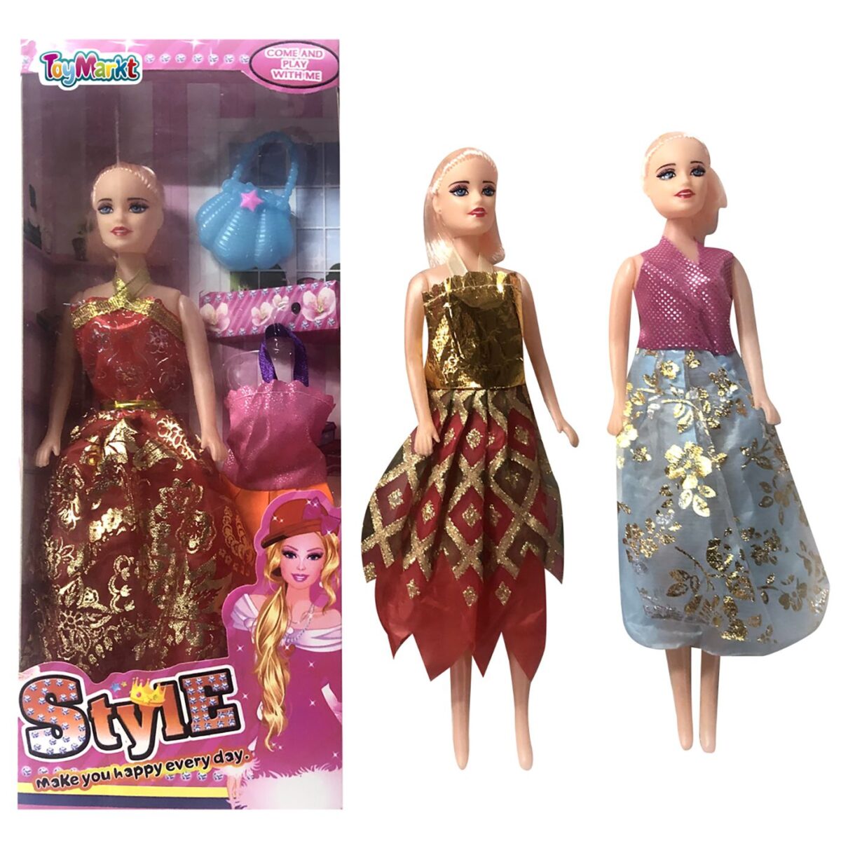 ΚΟΥΚΛΑ STYLE ΜΕ ΤΣΑΝΤΑ & ΕΞΤΡΑ ΦΟΡΕΜΑ 13x32x4cm ToyMarkt 922076-ΤΕΜ(1) - Image 1