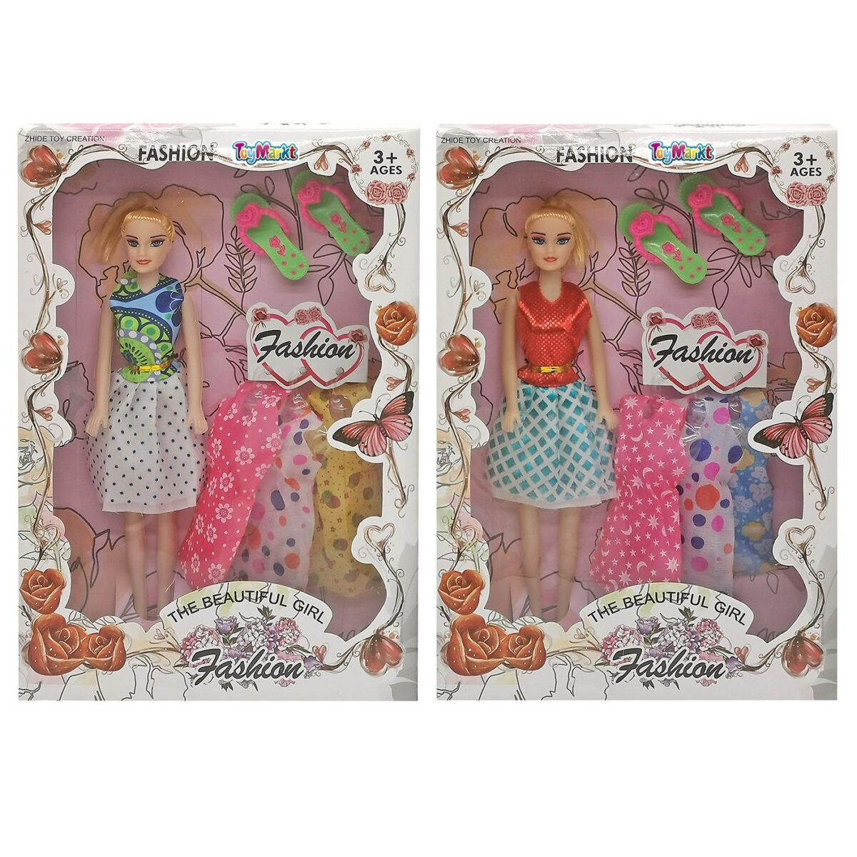 ΚΟΥΚΛΑ BEAUTY & ΦΟΡΕΜΑΤΑ 22x32x5cm ToyMarkt 922083-ΤΕΜ(1) - Image 1
