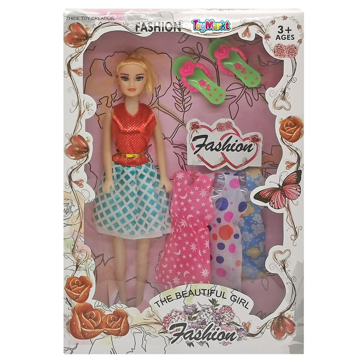 ΚΟΥΚΛΑ BEAUTY & ΦΟΡΕΜΑΤΑ 22x32x5cm ToyMarkt 922083-ΤΕΜ(1) - Image 2