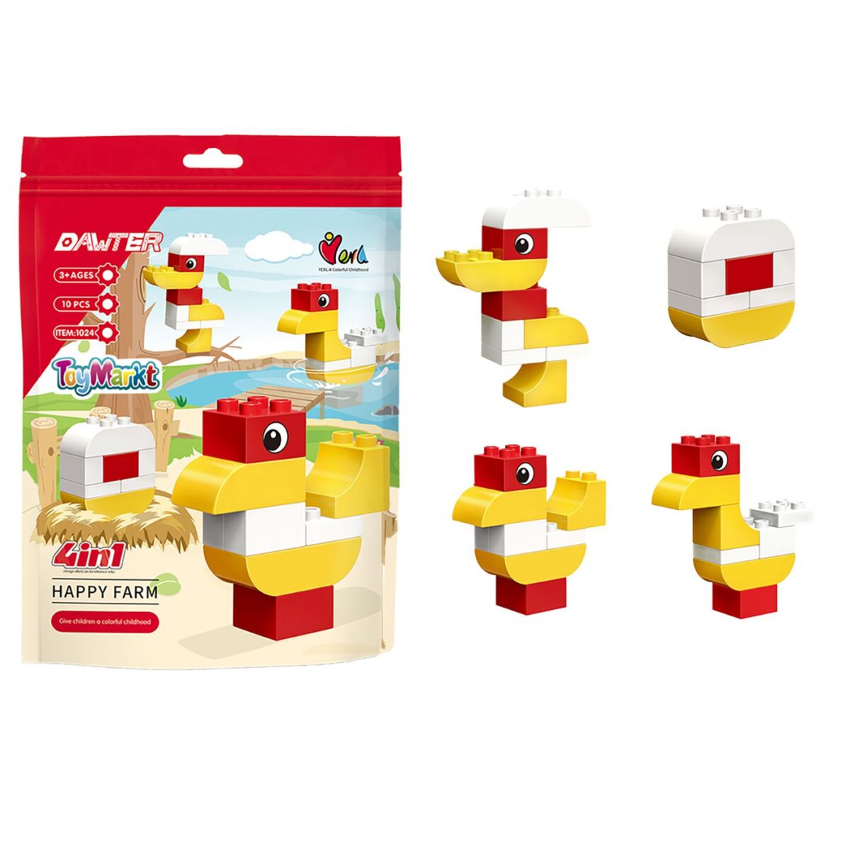 ΣΕΤ 10 ΤΕΜ ΤΟΥΒΛΑΚΙΑ HAPPY FARM 16x21cm ToyMarkt 95423-ΤΕΜ(1) - Image 1