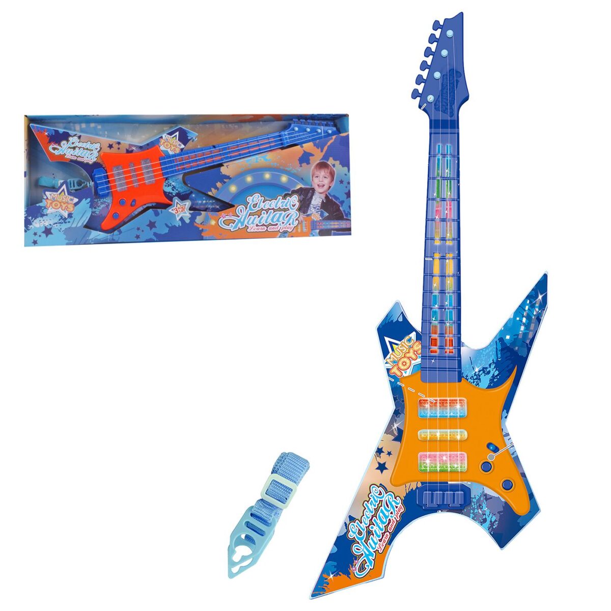 Rock κιθάρα μπαταρίας 61x23x5cm ToyMarkt 96178-ΤΕΜ(1) - Image 1