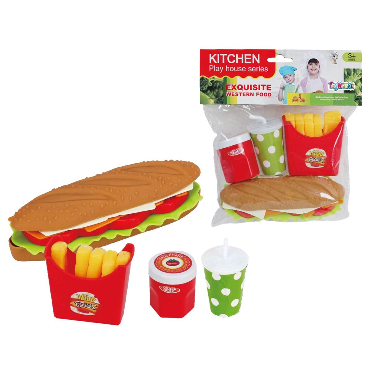 ΣΕΤ FAST FOOD ΣΕ ΣΑΚΟΥΛΑΚΙ 19x20cm ToyMarkt 971031-ΤΕΜ(1) - Image 1