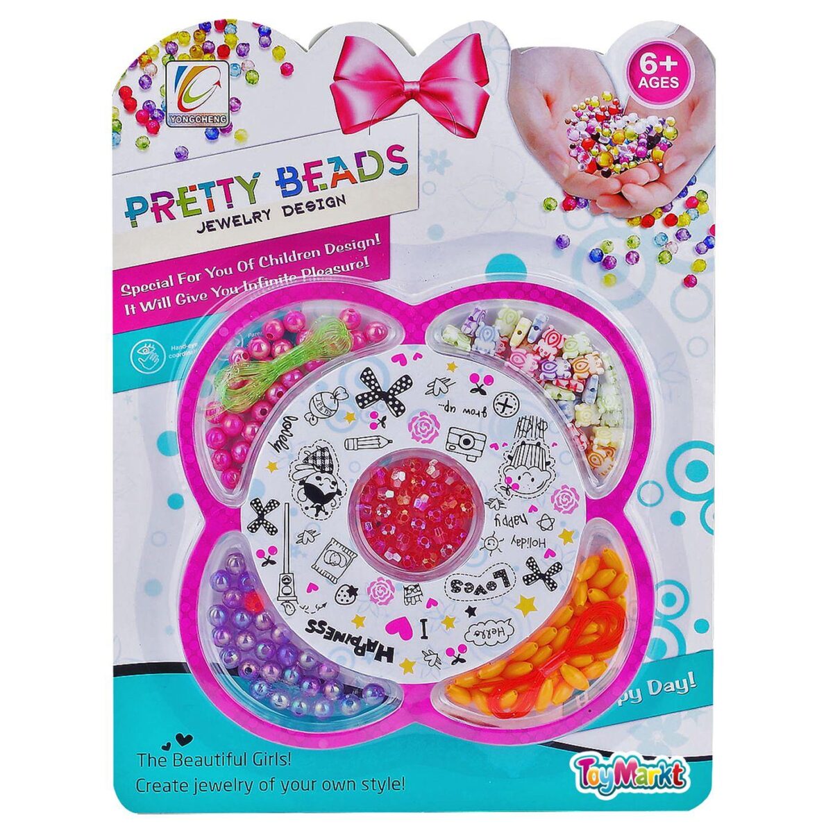 ΚΑΡΤΕΛΑ ΧΑΝΤΡΕΣ PRETTY BEADS 21x28cm ToyMarkt 971194-ΤΕΜ(1) - Image 1