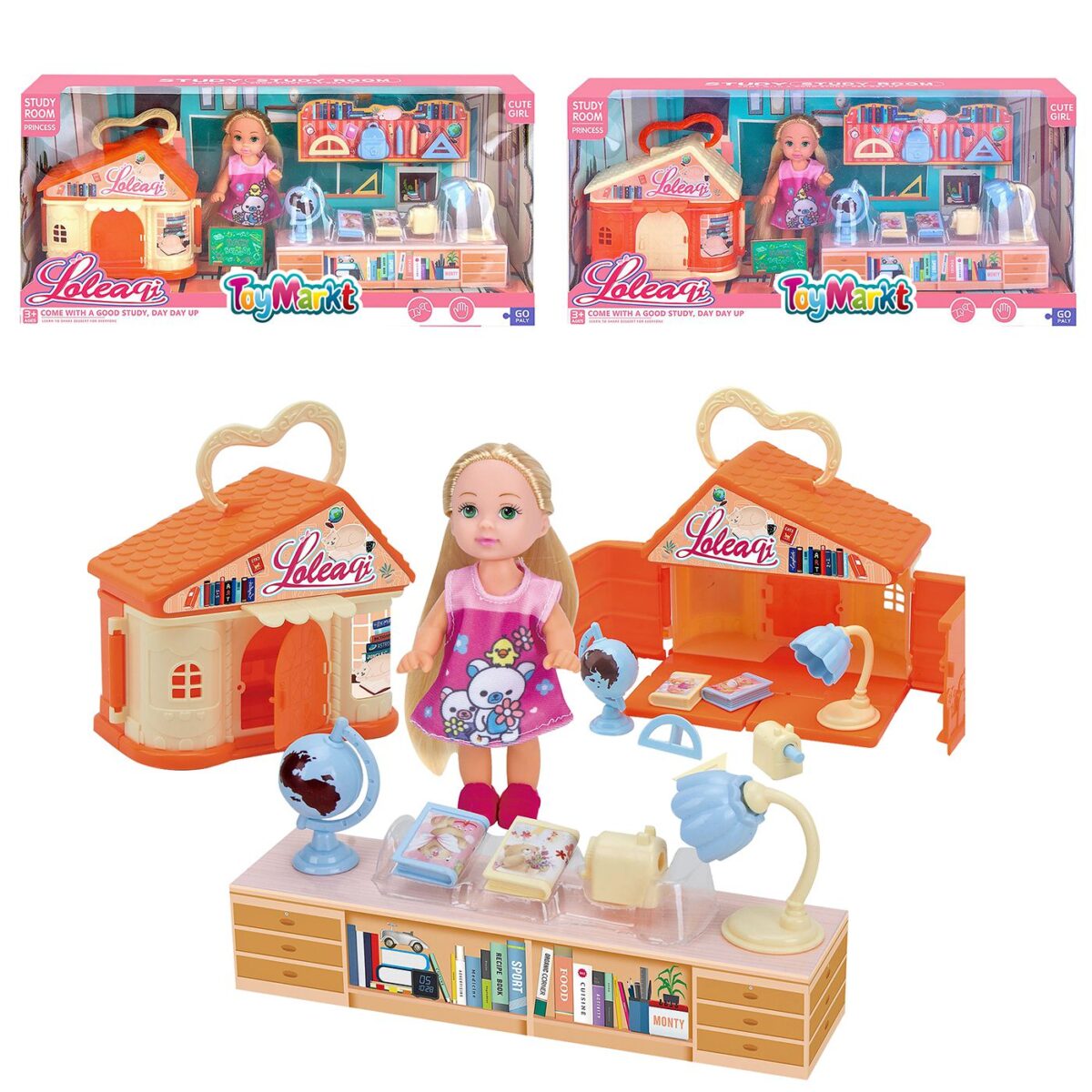 ΣΠΙΤΑΚΙ ΜΕ ΓΡΑΦΕΙΟ & ΚΟΥΚΛΙΤΣΑ 35x16x8cm ToyMarkt 971226-ΤΕΜ(1) - Image 1