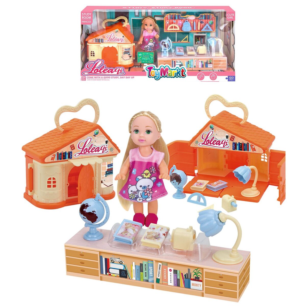 ΣΠΙΤΑΚΙ ΜΕ ΓΡΑΦΕΙΟ & ΚΟΥΚΛΙΤΣΑ 35x16x8cm ToyMarkt 971226-ΤΕΜ(1) - Image 2