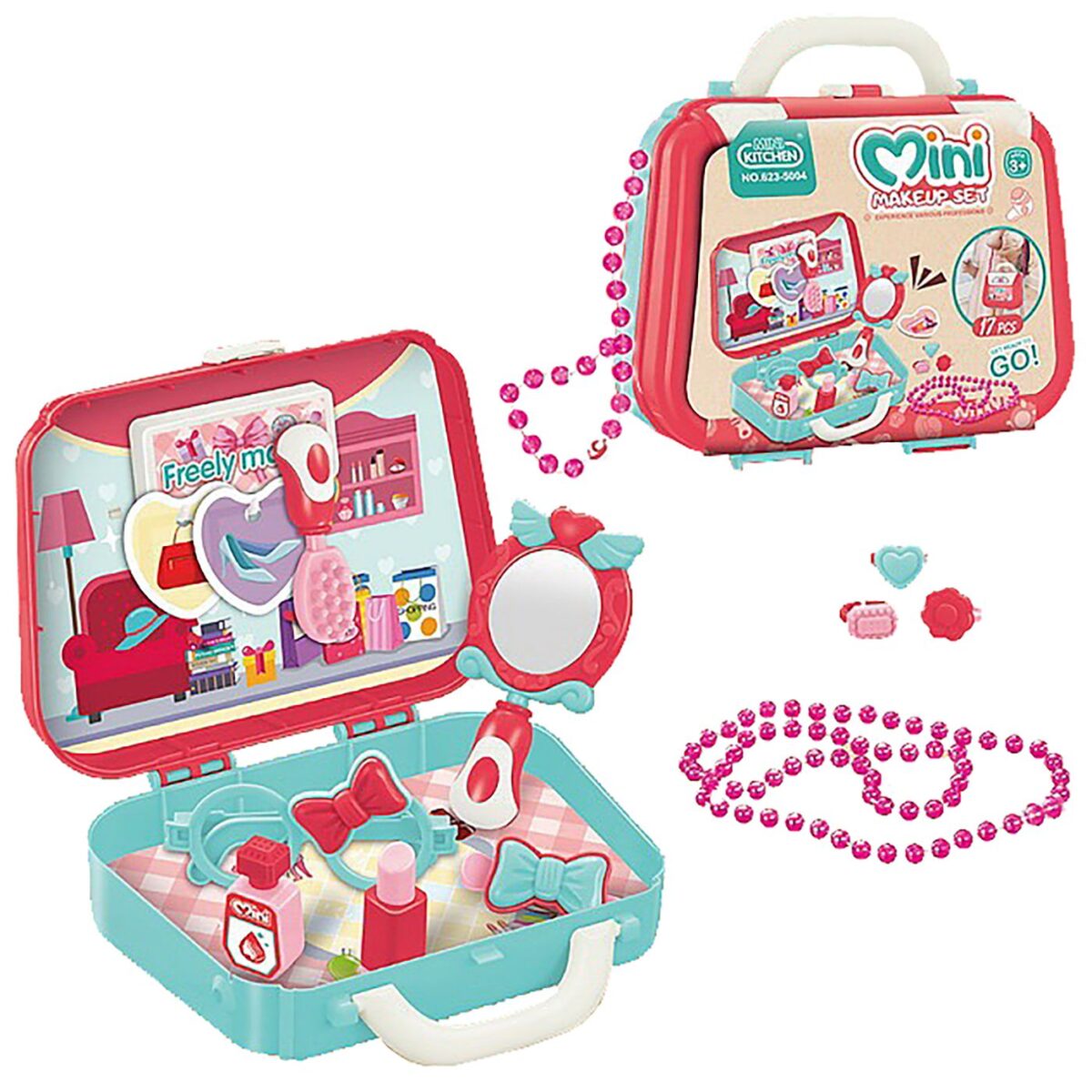 Τσαντάκι ομορφιάς mini 17 τεμ 19x19x7cm ToyMarkt 971256-ΤΕΜ(1) - Image 1