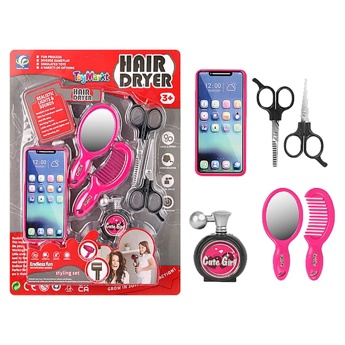 ΚΑΡΤΕΛΑ ΟΜΟΡΦΙΑΣ DIY HAIR DRYER 27x37x5cm ToyMarkt 971275-ΤΕΜ(1) - Image 1