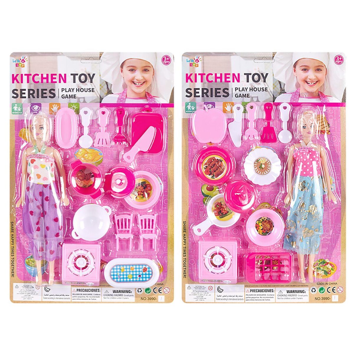 Κουζινικά & κούκλα σε καρτέλα 28x43x3cm ToyMarkt 971291-ΤΕΜ(1) - Image 1
