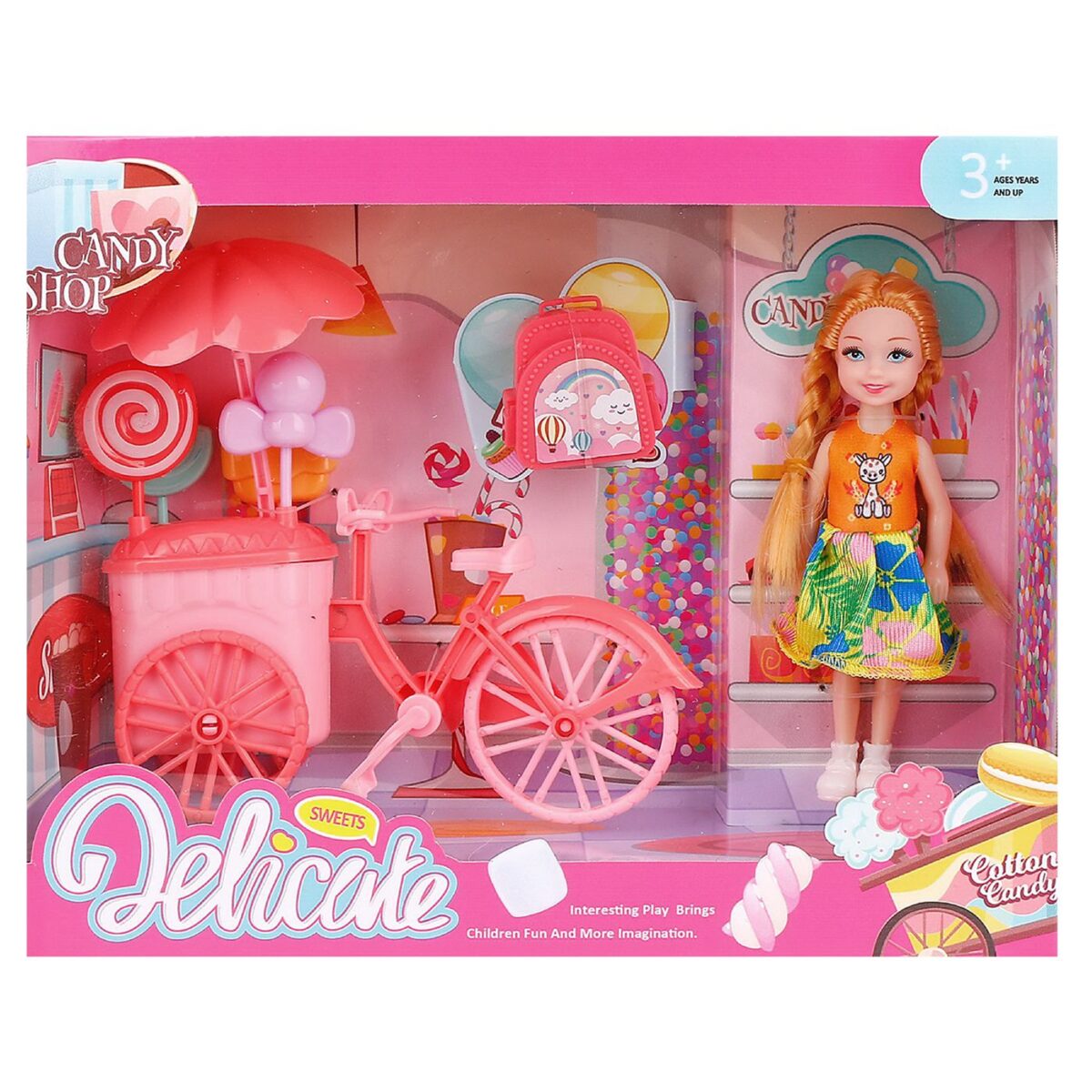 ΚΟΥΚΛΑ ΚΑΙ ΠΟΔΗΛΑΤΟ ΜΕ ΓΛΥΚΑ 25x20x7cm ToyMarkt 98241-ΤΕΜ(1) - Image 2