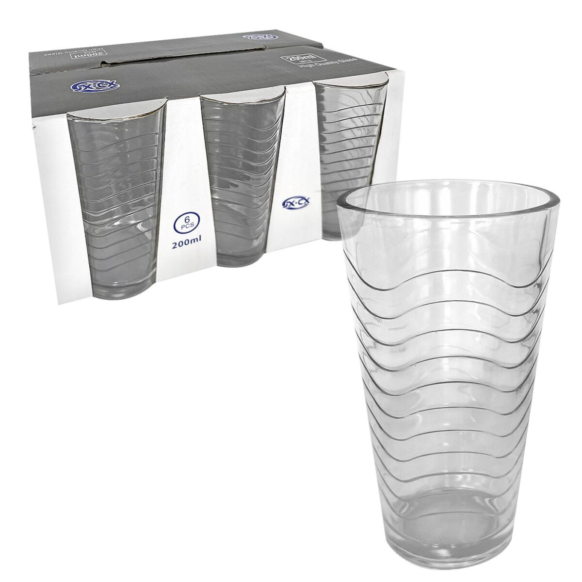 ΠΟΤΗΡΙ ΑΝΑΓΛΥΦΑ ΣΧΕΔΙΑ 12x6cm  200mL Homie 100339-ΣΕΤ(12) - Image 2