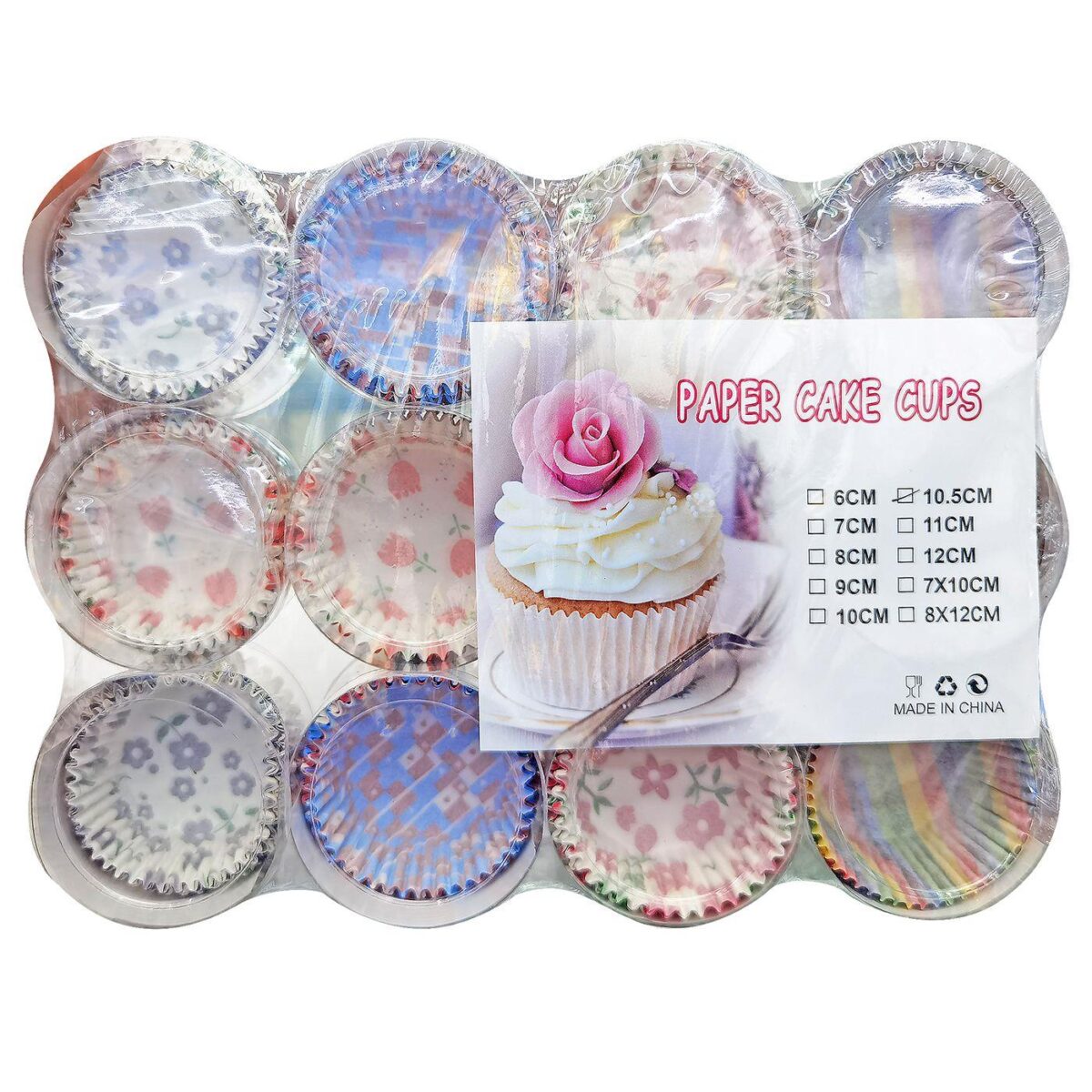 Cup cake φορμάκια πακ=100 τεμ ø10,5cm Homie 1011078-ΠΑΚ(12) - Image 1