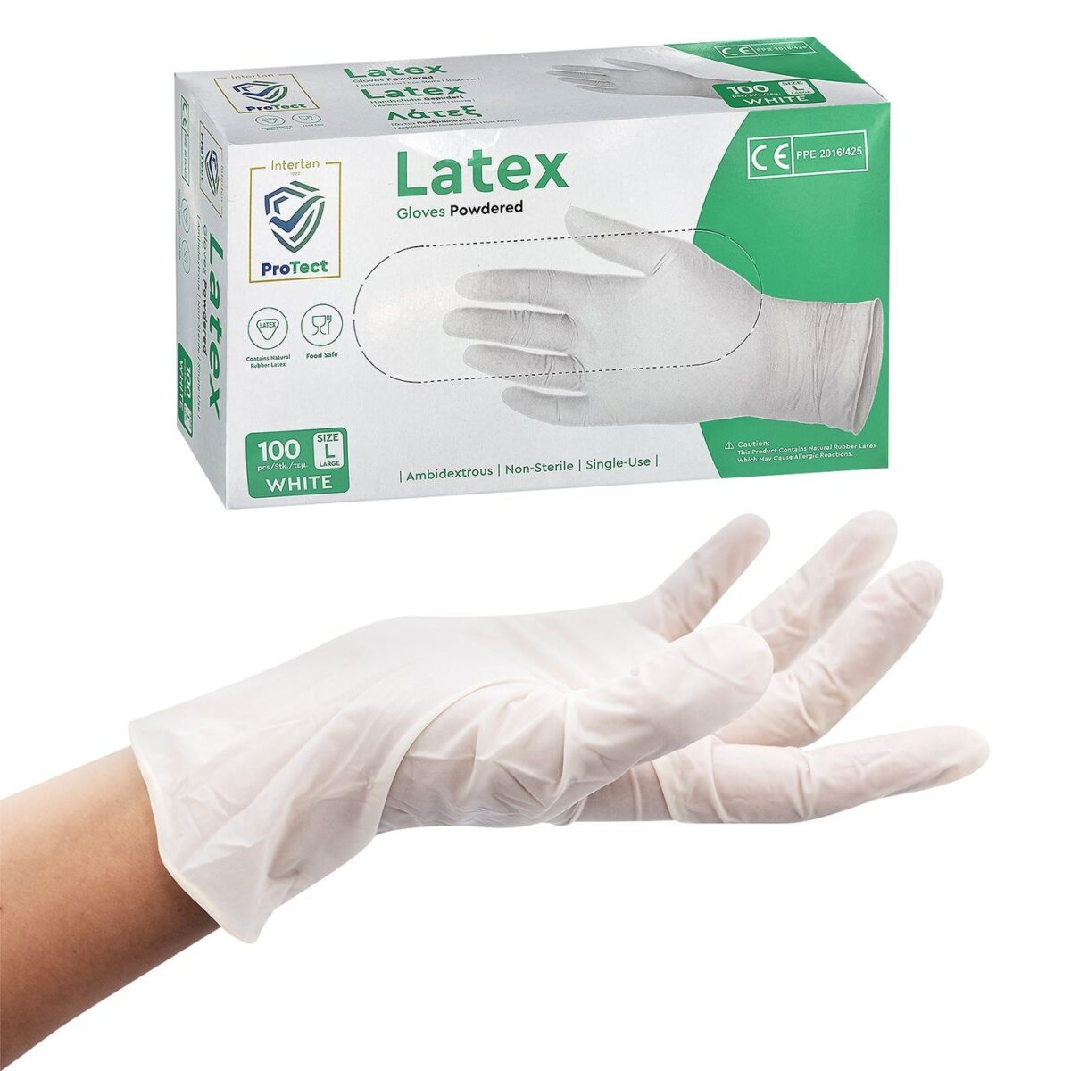 Γάντια latex κυτ=100τεμ  Homie 101494-ΚΥΤ(1) - Image 1