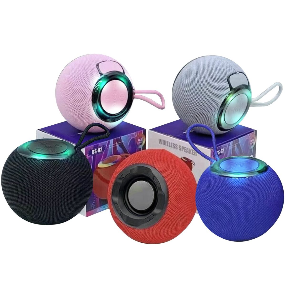 Ηχείο Bluetooth Στρογγυλό με φως 11x9cm Homie 108500-ΤΕΜ(1) - Image 1