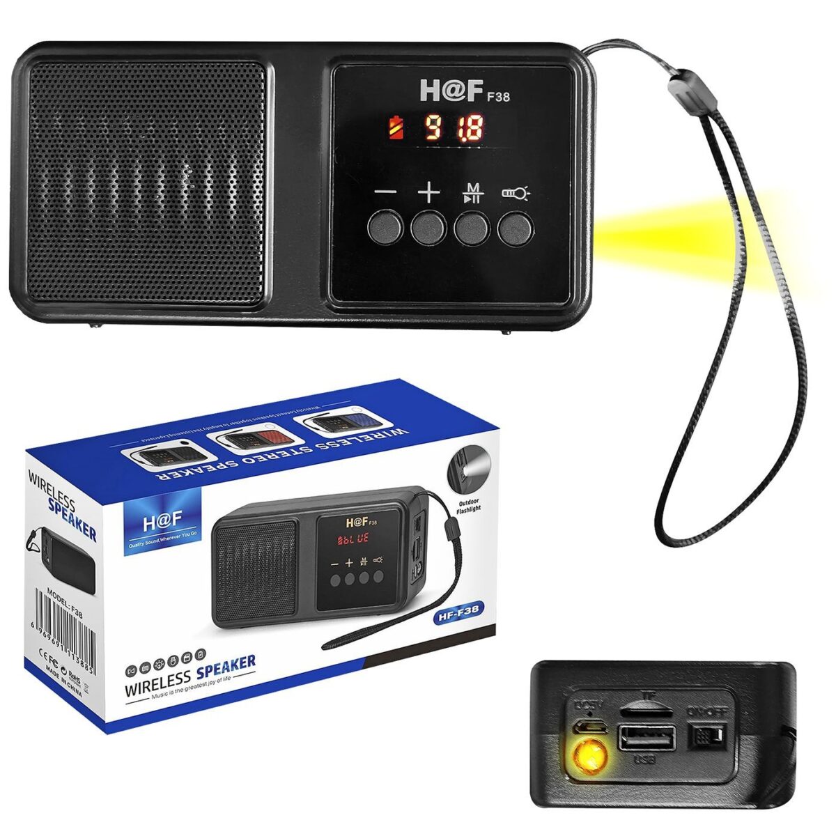 Ραδιόφωνο FM με Bluetooth 14x7x3,5cm Homie 108521-ΤΕΜ(1) - Image 1